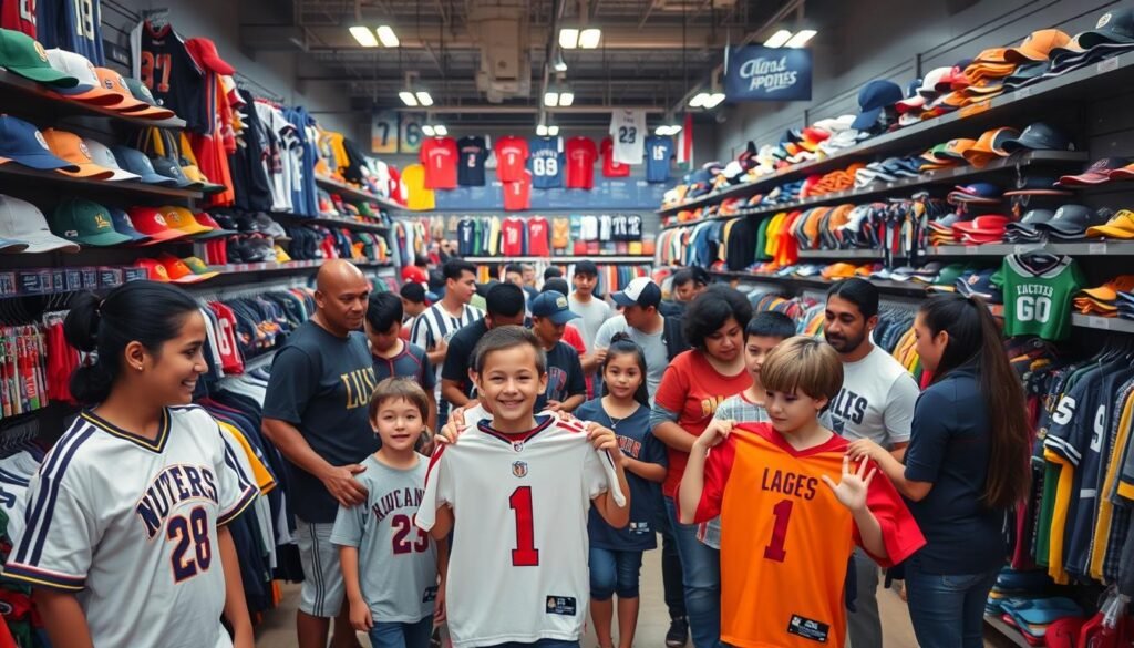 Family Sports Team Gear Shopping
