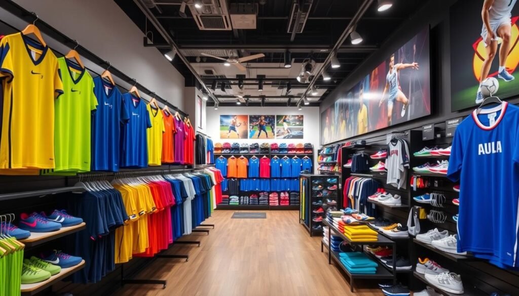 Sports gear shop interior